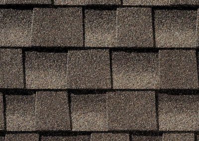 Mission Brown colored shingles on a roof